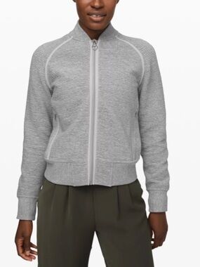 Lululemon On Repeat Bomber Textured Jacket.